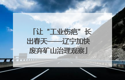 让“工业伤疤”长出春天——辽宁加快废弃矿山治理观察