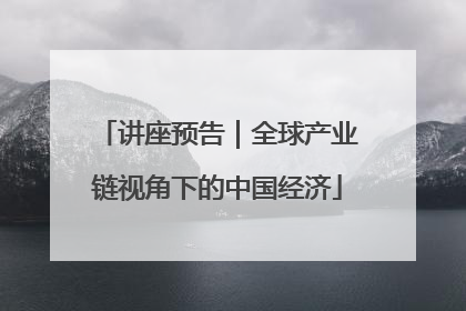 讲座预告｜全球产业链视角下的中国经济