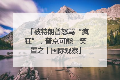 被特朗普怒骂“疯狂”，普京可能一笑置之丨国际观察