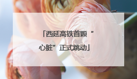 西延高铁首颗“心脏”正式跳动