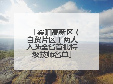 襄阳高新区（自贸片区）两人入选全省首批特级技师名单