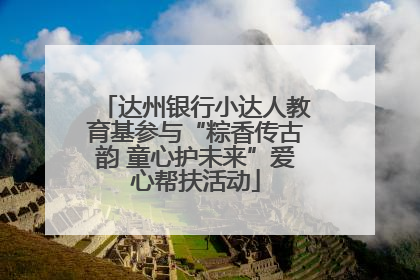 达州银行小达人教育基参与“粽香传古韵 童心护未来”爱心帮扶活动