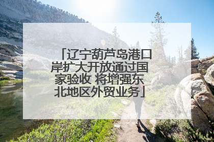辽宁葫芦岛港口岸扩大开放通过国家验收 将增强东北地区外贸业务