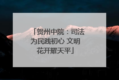 贺州中院：司法为民践初心 文明花开耀天平