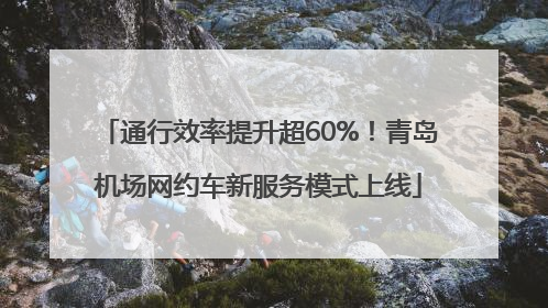 通行效率提升超60%！青岛机场网约车新服务模式上线