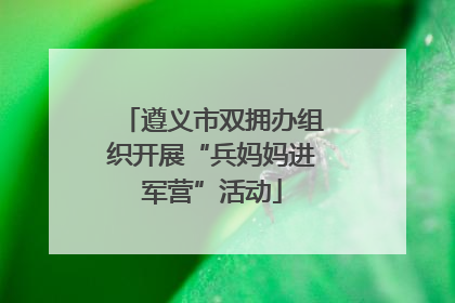 遵义市双拥办组织开展“兵妈妈进军营”活动