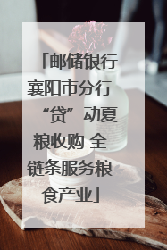 邮储银行襄阳市分行“贷”动夏粮收购 全链条服务粮食产业