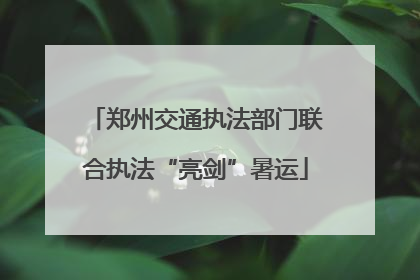 郑州交通执法部门联合执法“亮剑”暑运