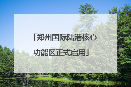 郑州国际陆港核心功能区正式启用