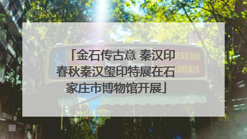 金石传古意 秦汉印春秋秦汉玺印特展在石家庄市博物馆开展