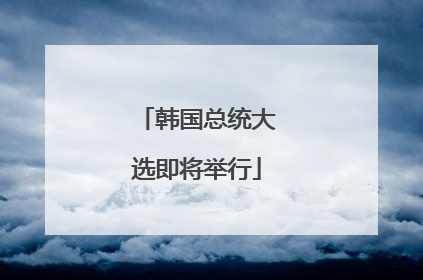 韩国总统大选即将举行