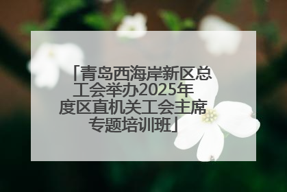 青岛西海岸新区总工会举办2025年度区直机关工会主席专题培训班