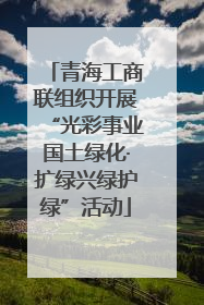 青海工商联组织开展“光彩事业国土绿化·扩绿兴绿护绿”活动