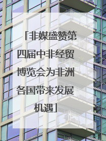 非媒盛赞第四届中非经贸博览会为非洲各国带来发展机遇