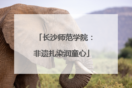 长沙师范学院：非遗扎染润童心