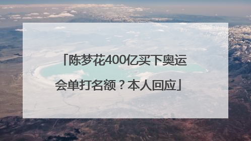 陈梦花400亿买下奥运会单打名额？本人回应