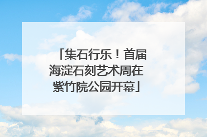 集石行乐！首届海淀石刻艺术周在紫竹院公园开幕