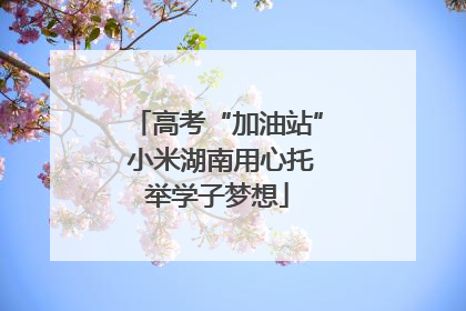 高考“加油站” 小米湖南用心托举学子梦想