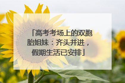 高考考场上的双胞胎姐妹：齐头并进，假期生活已安排
