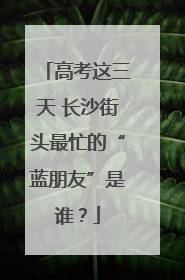 高考这三天 长沙街头最忙的“蓝朋友”是谁？