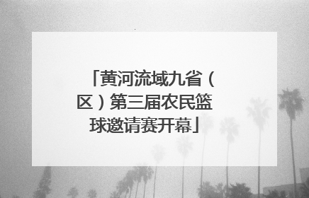 黄河流域九省（区）第三届农民篮球邀请赛开幕