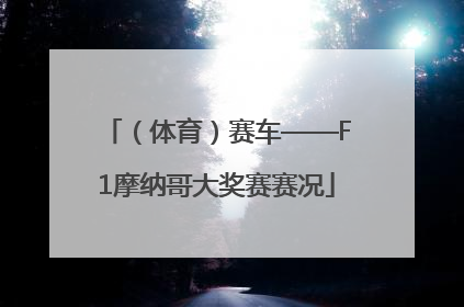 （体育）赛车——F1摩纳哥大奖赛赛况