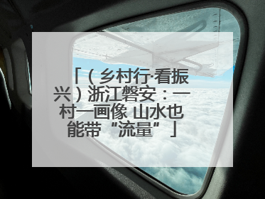 （乡村行·看振兴）浙江磐安：一村一画像 山水也能带“流量”