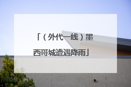 （外代一线）墨西哥城遭遇降雨