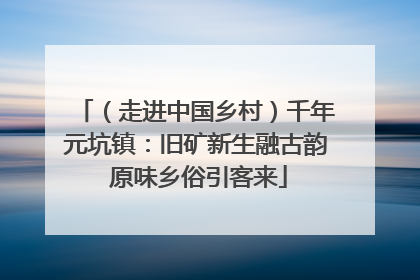 （走进中国乡村）千年元坑镇：旧矿新生融古韵 原味乡俗引客来