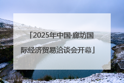 2025年中国·廊坊国际经济贸易洽谈会开幕