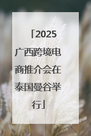 2025广西跨境电商推介会在泰国曼谷举行