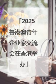 2025鲁港澳青年企业家交流会在香港举办