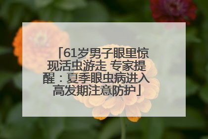 61岁男子眼里惊现活虫游走 专家提醒：夏季眼虫病进入高发期注意防护