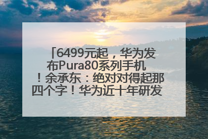 6499元起，华为发布Pura80系列手机！余承东：绝对对得起那四个字！华为近十年研发投入12490亿元